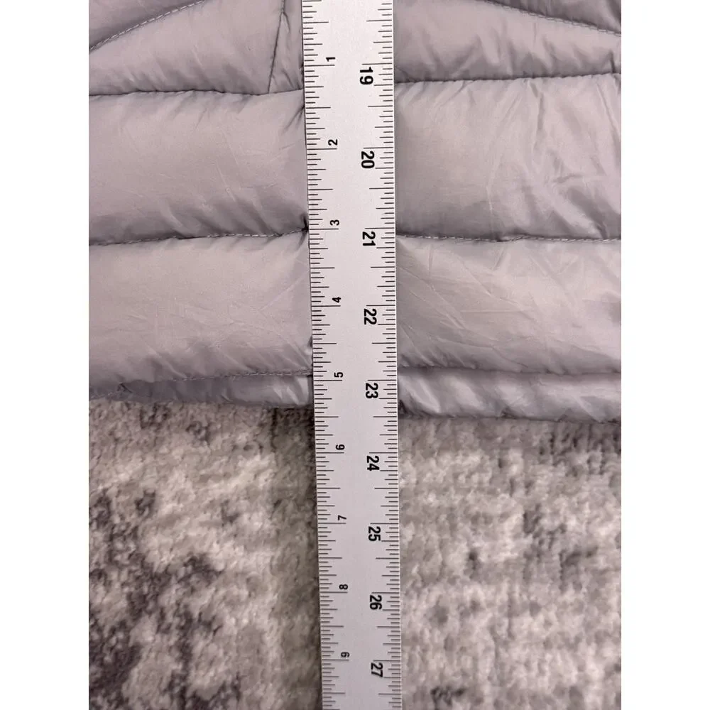 G/FORE Puffer Vest Medium Womens Gray Down Insulated Removable Hood - Picture 6 of 8